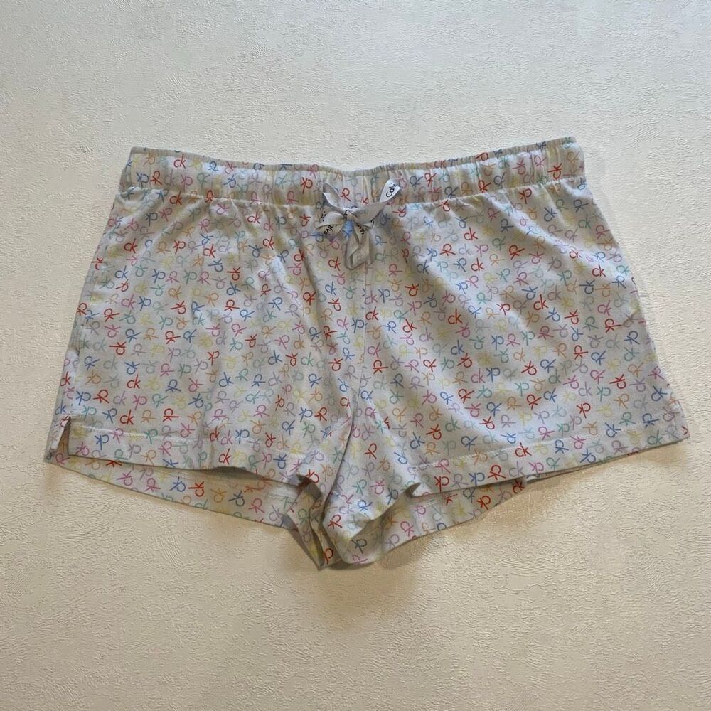 Calvin Klein Sleepwear Cami & Shorts Pajama Set Women Size M Multicolor CK Print - Picture 5 of 10